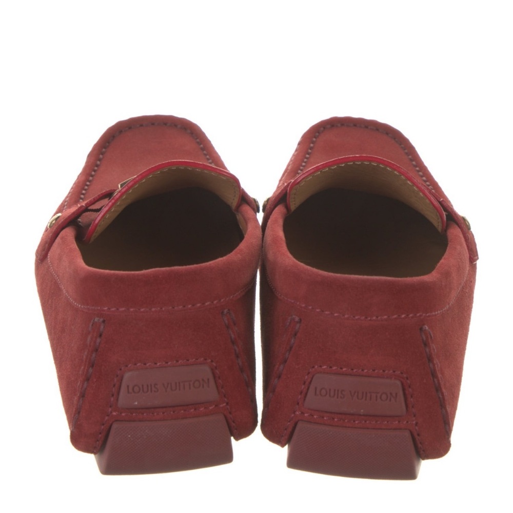 Louis Vuitton Monte Carlo Red Suede Loafers - Picture 3 of 5